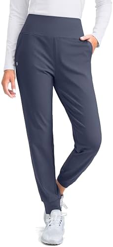 Women's fleece-lined joggers, dusty blue