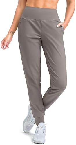 Women's fleece-lined joggers, dusty grey