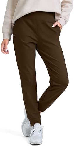 Women's fleece-lined joggers, espresso