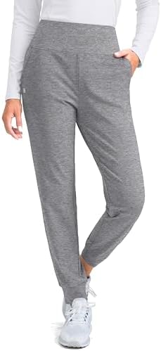 Women's fleece-lined joggers, grey heather