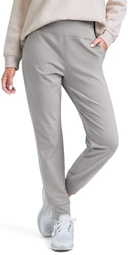 Women's fleece-lined joggers, light grey