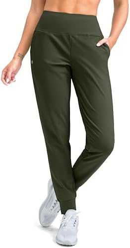 Women's fleece-lined joggers, olive