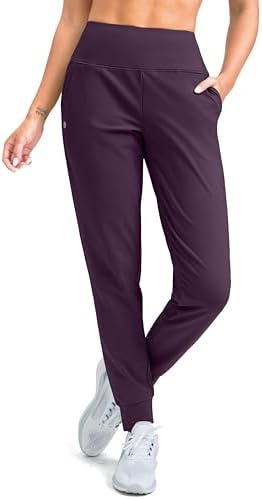 Women's fleece-lined joggers, purple