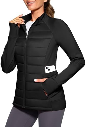 Women's fleece-lined running jacket, black
