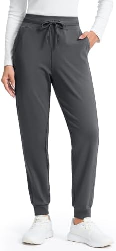 Women's fleece-lined winter joggers, two pockets, charcoal