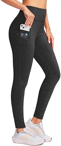 Women's fleece-lined winter leggings, charcoal