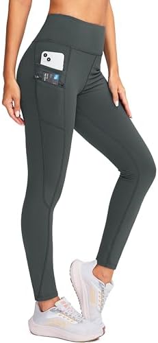 Women's fleece-lined winter leggings, dark grey