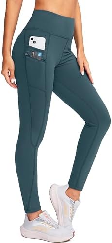 Women's fleece-lined winter leggings, misty cyan blue