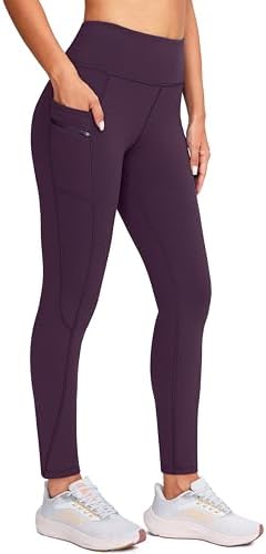 Women's fleece-lined winter leggings, purple