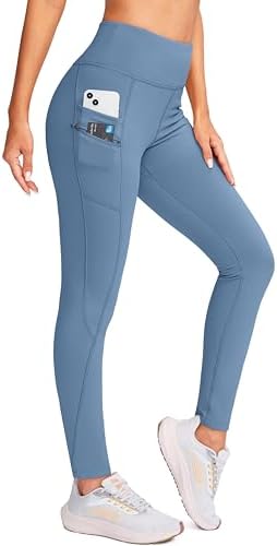 Women's fleece-lined winter leggings, slate blue