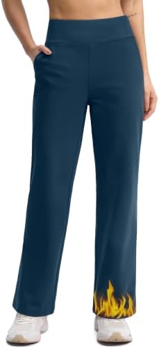 Women's fleece-lined winter pants, two inseams, dark indigo