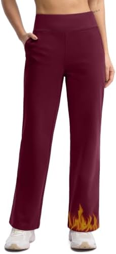 Women's fleece-lined winter pants, two inseams, wine