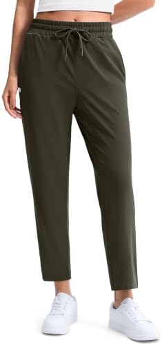 Women's golf pants, two pockets, army green