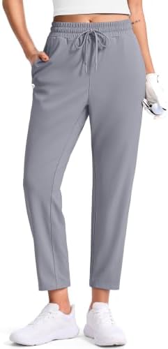 Women's golf pants, two pockets, light grey