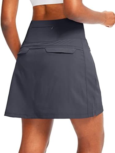 Women's golf skort, five pockets, dark grey