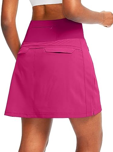 Women's golf skort, five pockets, rosy