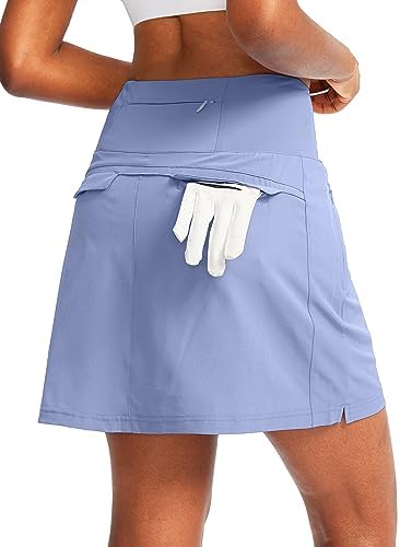 Women's golf skort, five pockets, violet