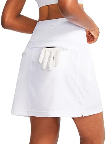 Women's golf skort, five pockets, white