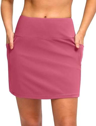 Women's golf skort, four side pockets, berry red