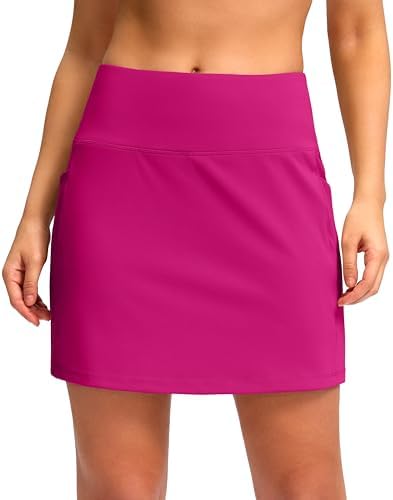 Women's golf skort, four side pockets, rose