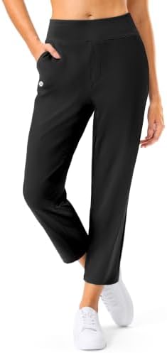 Women's golf travel pants, four pockets, black