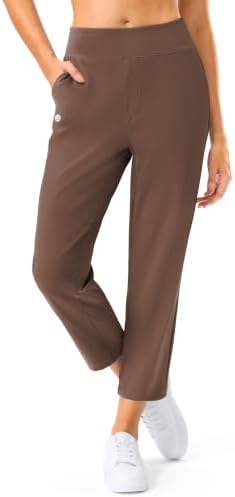 Women's golf travel pants, four pockets, brown