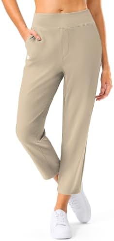Women's golf travel pants, four pockets, dusty khaki