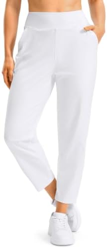 Women's golf travel pants, four pockets, white