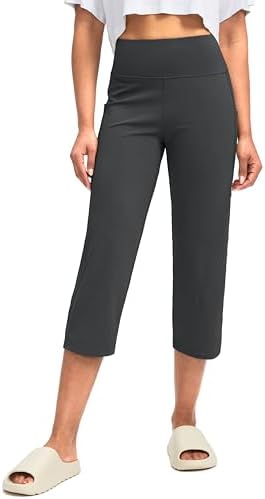 Women's high-waist capri leggings, dark grey