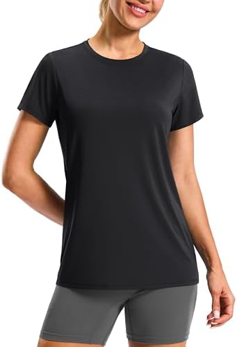 Women's hip-length sun tee, black