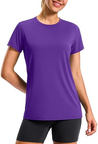 Women's hip-length sun tee, purple