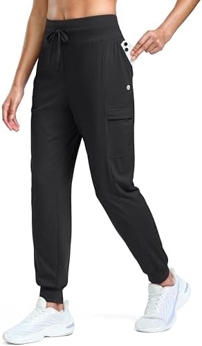 Women's joggers, four pockets, black