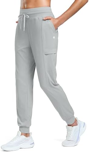 Women's joggers, four pockets, bright grey