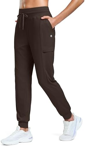 Women's joggers, four pockets, brown
