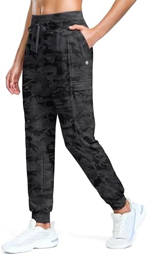 Women's joggers, four pockets, grey camo