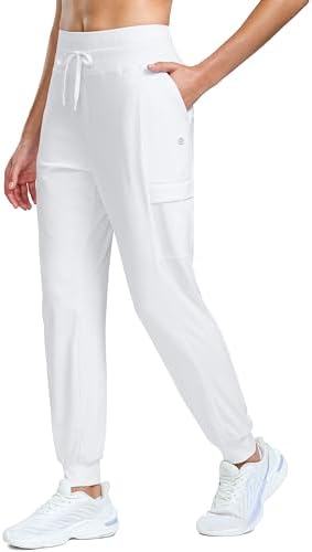Women's joggers, four pockets, white