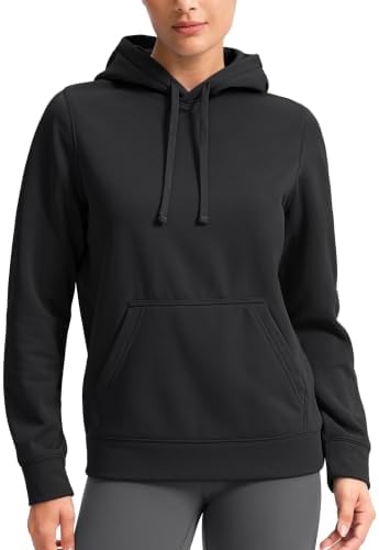 Women's lightweight fleece hoodie, black