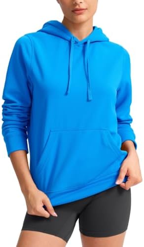 Women's lightweight fleece hoodie, blue