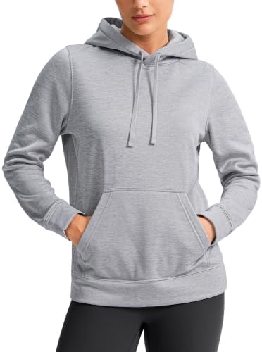 Women's lightweight fleece hoodie, heather grey