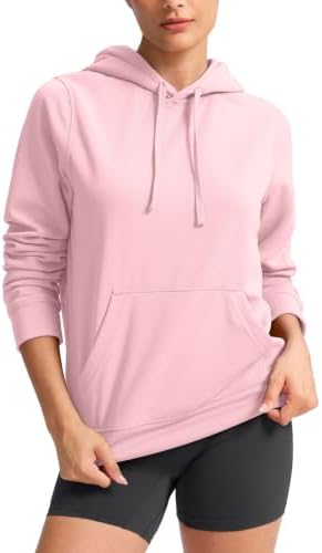 Women's lightweight fleece hoodie, ice pink
