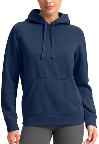 Women's lightweight fleece hoodie, navy