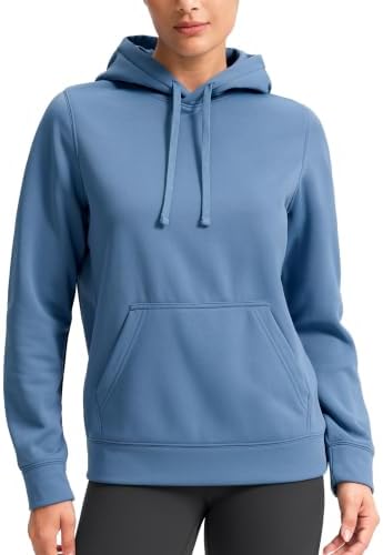 Women's lightweight fleece hoodie, slate blue