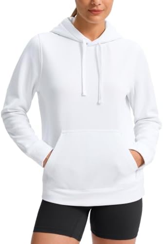 Women's lightweight fleece hoodie, white
