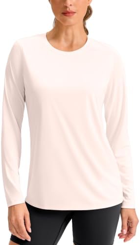 Women's long sleeve workout top, beige
