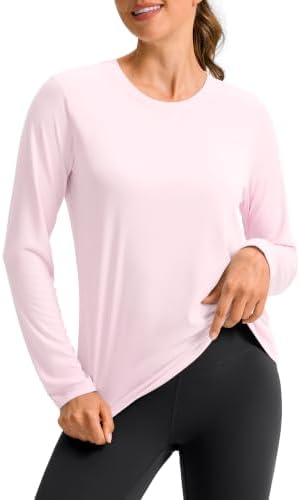 Women's long sleeve workout top, pink