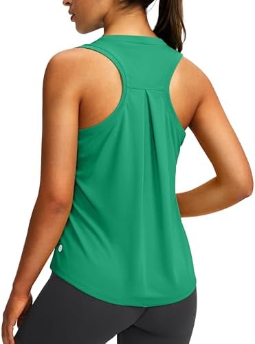 Women's loose racerback tank, green
