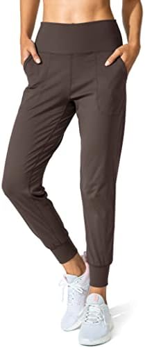 Women's loose yoga joggers, brown
