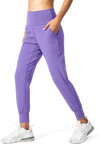 Women's loose yoga joggers, deep lavender
