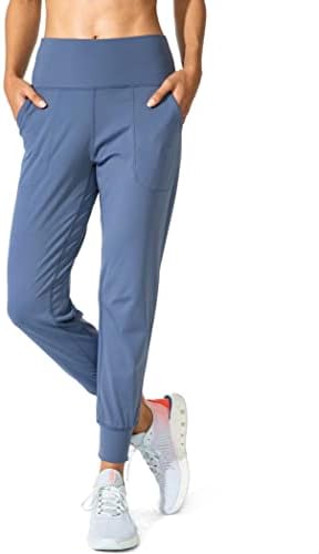 Women's loose yoga joggers, light blue