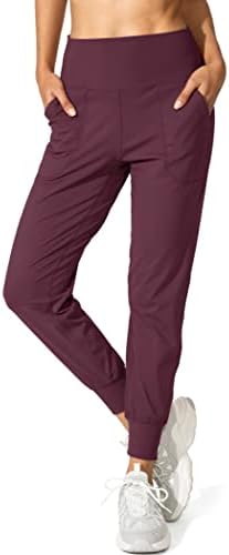 Women's loose yoga joggers, maroon